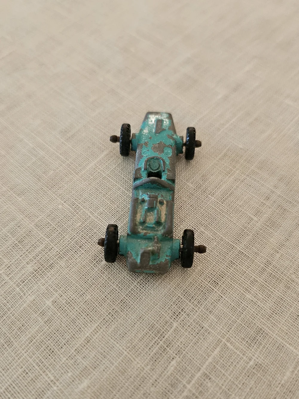 Vintage 50's Midgetoy Blue Open Wheel Indy Race Car Die Cast Metal Toy